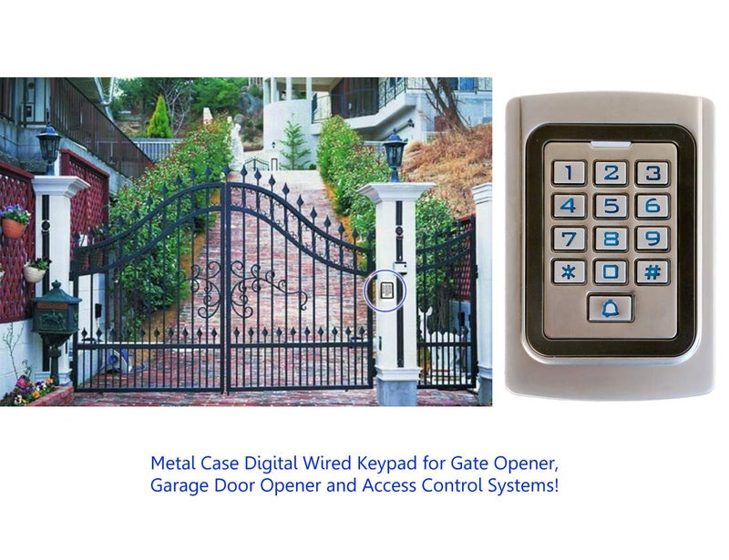 Supreform IP68 Waterproof Universal 12V 24VDC Metal Case Digital Wired Keypad for Garage Door, Gate Opener and Access Control Systems - Image 2
